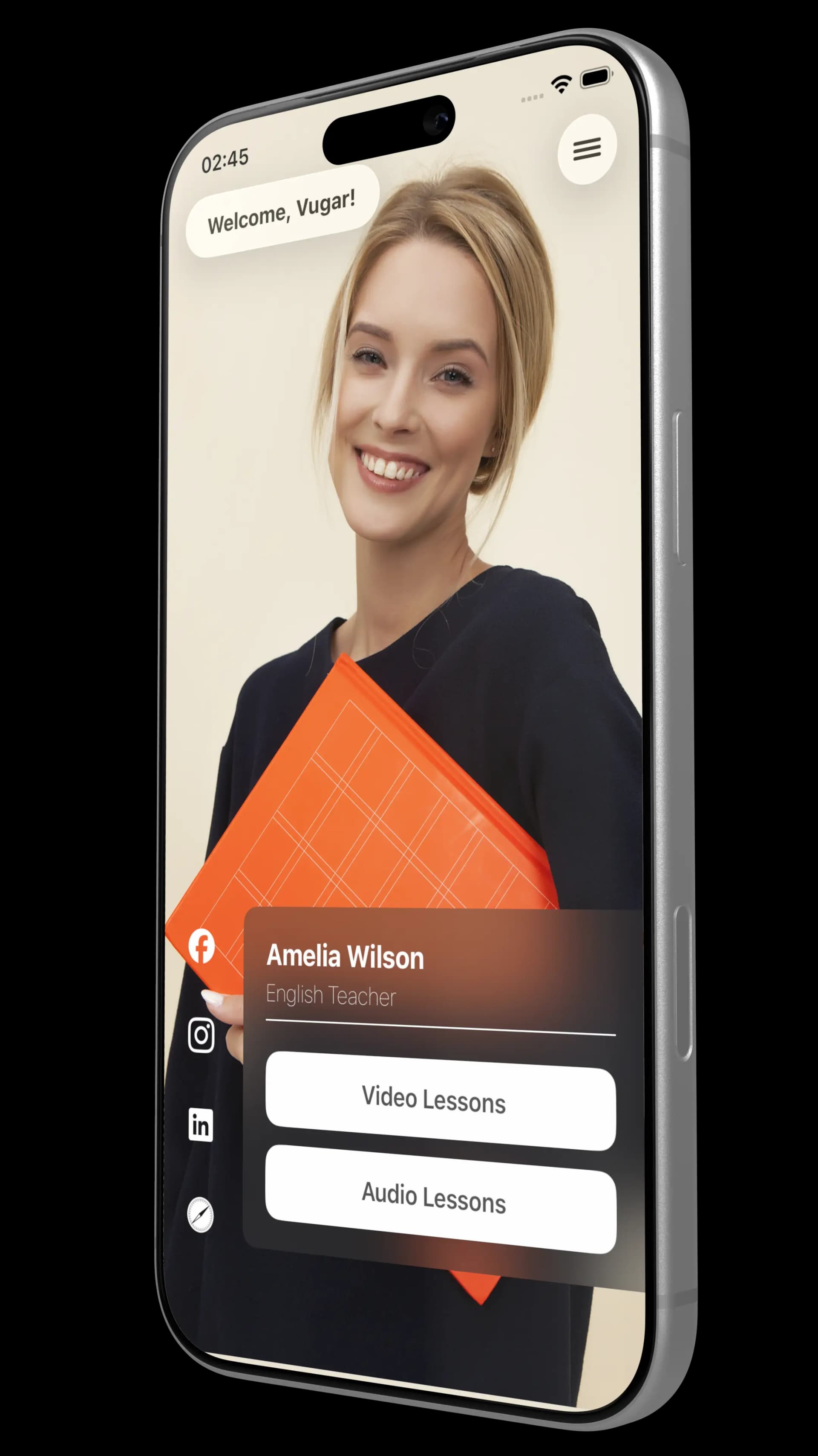 English Teacher App Mockup